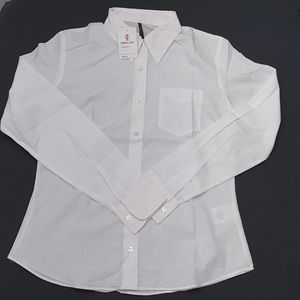 NWT white button down shirt size small